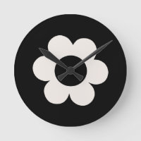 La Fleur 06 Retro Floral Black And White Flower