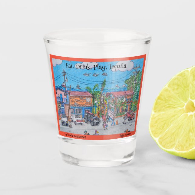 La Fonda, La Mision, Baja Shot Glass (Front)