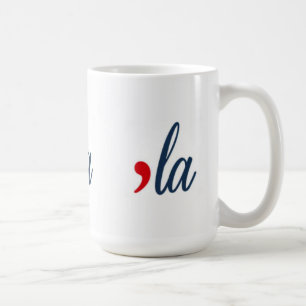 'LA for Kamala Harris. White, Red, Blue Coffee Mug