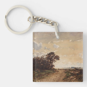 La Forêt De Fontainebleau Aux Environs De Barbizon Key Ring