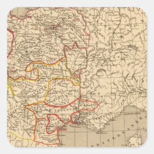 La France 1223 a 1270 Square Sticker
