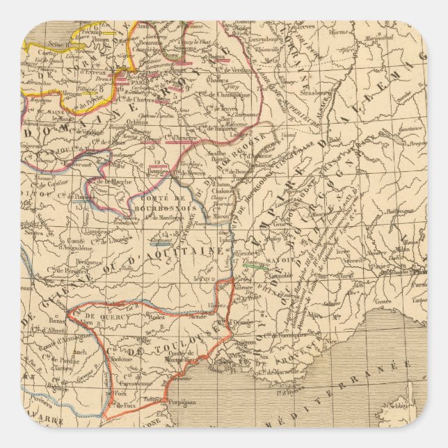 La France 996 a 1108 Square Sticker (Front)