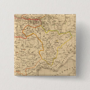 La France apres la mort de Clothaire 1er 15 Cm Square Badge
