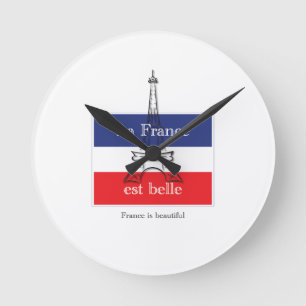 La France est Belle Round Clock