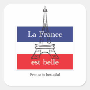La France est Belle Square Sticker