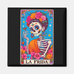 La Frida Dia De Los Muertos Day Of Dead Halloween Magnet