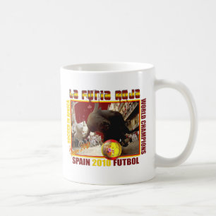 La Furia Roja Spanish Bull Soccer Futbol Coffee Mug