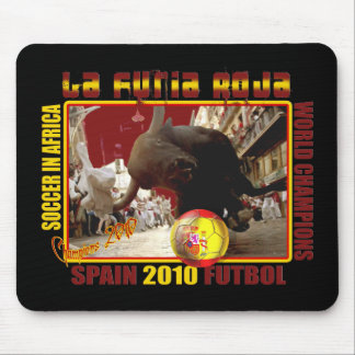 La Furia Roja Spanish Bull Soccer Futbol Mouse Pad
