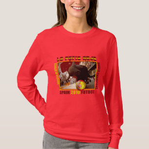 La Furia Roja Spanish Bull Soccer Futbol T-Shirt