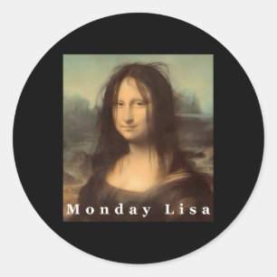 La Gioconda Mona Lisa Monday Lisa Classic Round Sticker