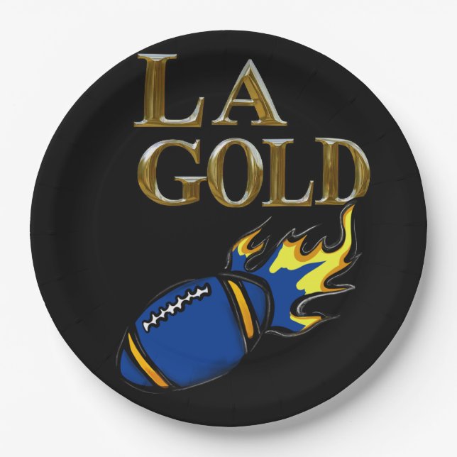 LA GOLD   PAPER PLATE (Front)