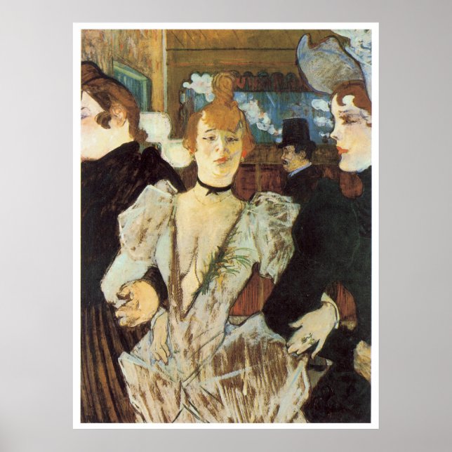 La Goulue Arriving at the Rouge 1892 Poster (Front)