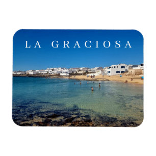 La Graciosa Caleta de Sebo view fridge magnet