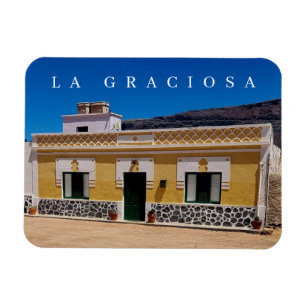La Graciosa colourful building view magnet