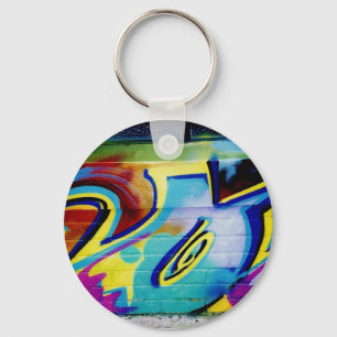 LA Graffiti in Parking Lot_mod lrg2 Key Ring