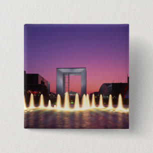 La Grande Arche, La Defence, Paris, France 15 Cm Square Badge