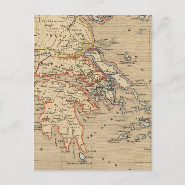 La Grece, les cotes de l'Asie Mineure Postcard (Front)