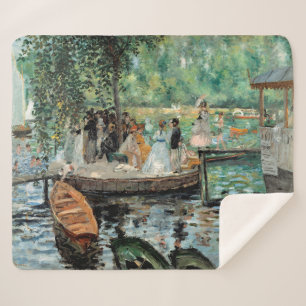La Grenouillère Auguste Renoir Sherpa Blanket