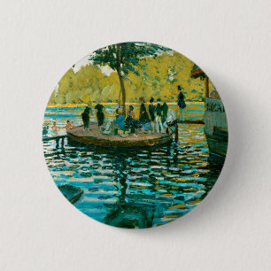 La Grenouillere - Claude Monet - 1869 6 Cm Round Badge