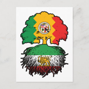 LA Grown Iranian Roots Lion and Sun Postcard