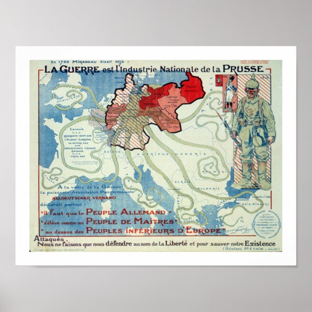 La Guerre est l'Industrie Nationale de la Prusse Poster (Front)