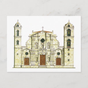 La Habana Cathedral. Cuba Postcard