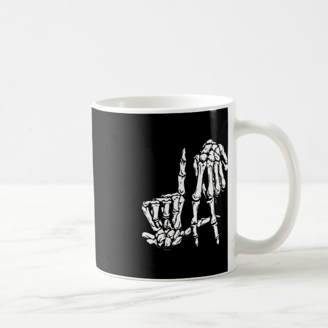 La Hand Sign Lazy DIY Halloween Costume Skeleton L Coffee Mug (Right)