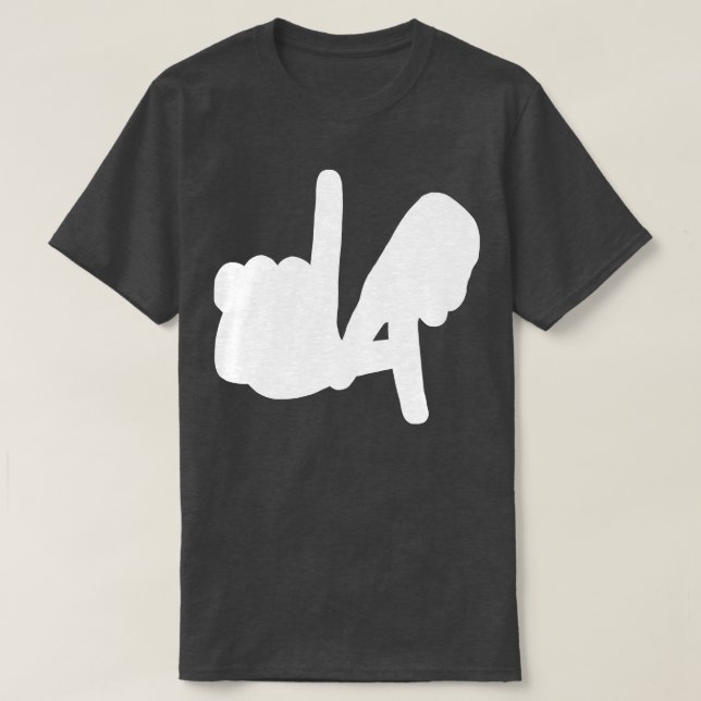 LA Hands Silhouette White TShirt (Design Front)