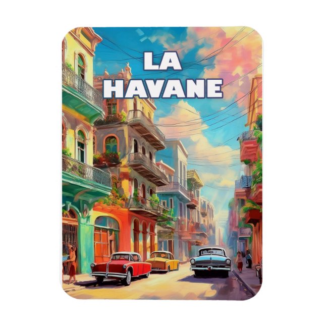 La Havane, cité aux mille couleurs sous le ciel az Magnet (Vertical)