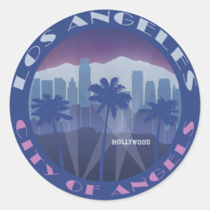 LA Hollywood cool Classic Round Sticker