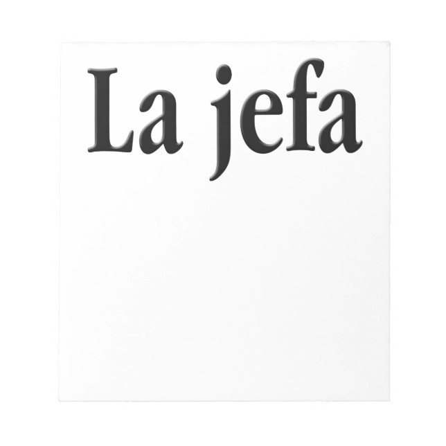 La jefa notepad (Front)