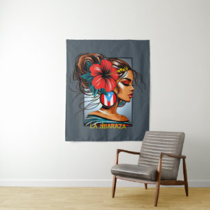 La Jíbaraza 11 – Puerto Rican Jíbara Art • Boricua Tapestry