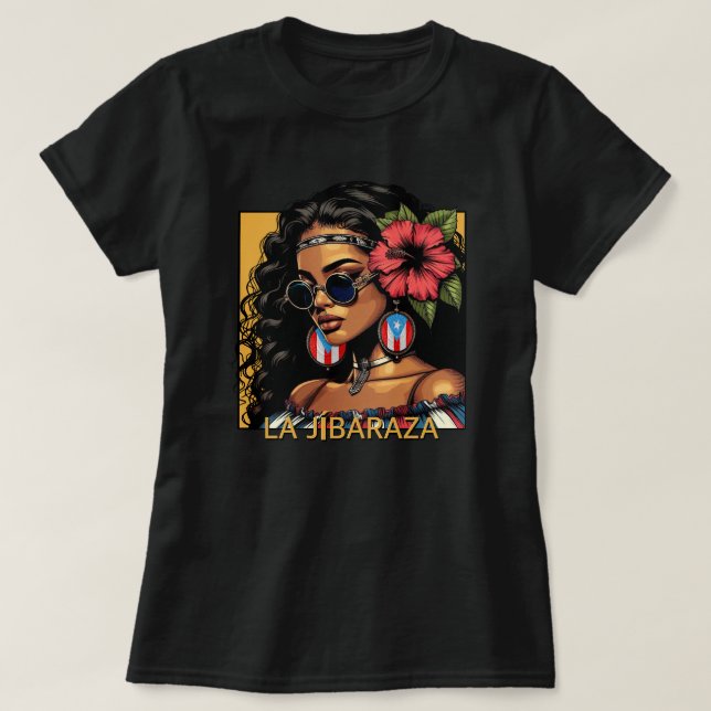 La Jibaraza 1 – Puerto Rican Jíbara • Boricua T-Shirt (Design Front)