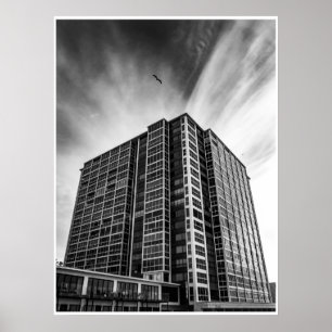 La Jolla Architecture Poster Black & White Art