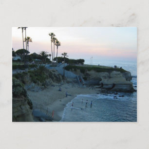 La Jolla Beach Sunset Custom California Postcard