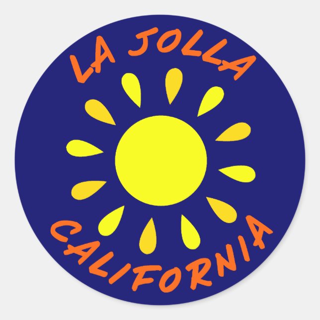 La Jolla, California Classic Round Sticker (Front)