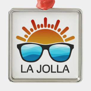 La Jolla California Sunglasses Metal Ornament
