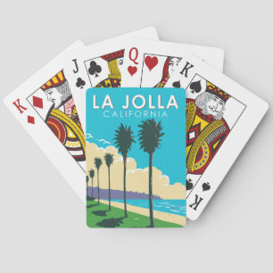 La Jolla California Travel Art Vintage Playing Cards