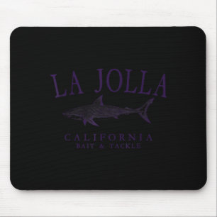 La jolla california vintage plum art fishing mouse pad