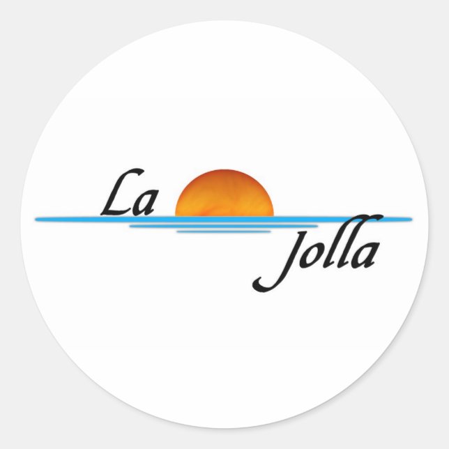 La Jolla Classic Round Sticker (Front)