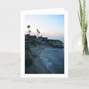 La Jolla Cove Beach Sunset Custom Greeting Cards