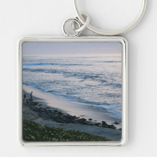 La Jolla Cove Beach Sunset Custom Keychain