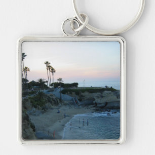 La Jolla Cove Beach Sunset Custom Keychains