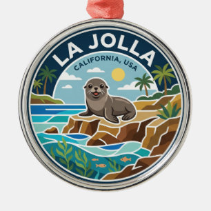 La Jolla Cove USA Metal Ornament