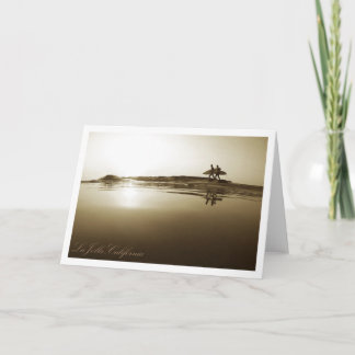 La Jolla Hospitals Beach Surfers Reflection Card