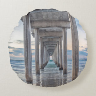 La Jolla, Scripps Pier Round Cushion