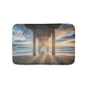 La Jolla, Scripps'S Pier At Sunset   San Diego Bath Mat