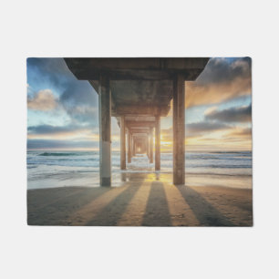La Jolla, Scripps'S Pier At Sunset   San Diego Doormat
