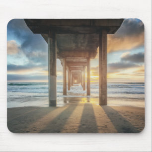 La Jolla, Scripps'S Pier At Sunset   San Diego Mouse Pad