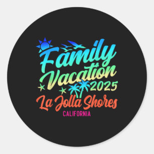 La Jolla Shores Beach California Family Vacation S Classic Round Sticker